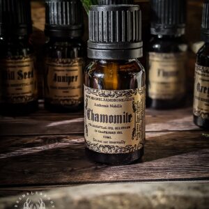 Latin Name : Anthemis Nobilis Part Of Plant Used : Flowers Magical Affiliations: Solar energy, Mary, Midsummer, Fertility, Purity, True Love, Calmness, Sleep, Banishes Nervousness, Removes curses, Destroys spells, Success, Prosperity, Good Luck, Hekate, a ‘mother’ herb. Essential Oils in alchemy and magic were often seen to be the fiery, emotional, desireful soul of the plant. The different parts of the plant are attuned to different elements and their place in the universal cosmology, which is why things such as floral waters, dried plants and ashes are often also used depending on their magical properties. This belief is seen within Hermeticism, Spagyrics, Alchemy and Folk Magic. Essential oils are extracted from various plant parts like flowers, leaves, stems, roots, seeds, bark, resin or fruit rinds. Each plant contains only a tiny percentage of essential oil, so several kilograms of the plant are harvested to extract a few millilitres of oil. Therefore, these oils are highly concentrated and usually dispensed in drops, or mixed with a base oil for massages.