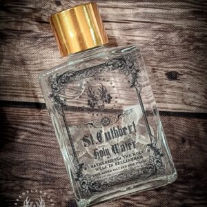 This Holy Water was collected via St. Cuthbert's Well in Bellingham. The well has a long history of a variety of magical uses, from divine justice, to healing. St. Cuthbert himself was a saint that followed both Celtic Christianity and Folk Catholicism, was a proficient dowser and user of the second sight. You can use this to bless your candles, add to cleansing water, place some on spirit pouches, wash down the doorframes with it and much more! Properties of this Holy Water This water specifically is known to be particularly gifted for working healing and causes of divine justice. However, as it is the domain of St. Cuthbert, it can also be used for his various patronages and gifts. St Cuthbert was known to have the following gifts, both in life and after his death: Dowsing The Second Sight The Ability to Communicate with Animals The Ability to heal sick animals, especially sea birds, otters, ravens and ducks (e.g, the Cuddy Duck) The Ability to give sanctuary to animals, especially birds and otters The Ability to Communicate with Trees Spiritual Healing Prophecy and Prophetic dreams Protection Transformation St. Cuthbert's Feast Days are the 20th March and the 4th September. Ways to Use this Holy Water There are many different ways to use Holy Spring Water. As a surface cleanser- diluted. Not only for your traditional items, such as doorframes and floors- but also wiping down the outside of novendialia candles. Dropping water on to a spirit pouch. If you have a spirit pouch or a another contained working working towards something like justice- this water would be great to sprinkle a couple of drops on. Adding it to asperging water mixtures- including perfume sprays. Mixing it into a little bit of salt to have on the altar. Can be used as a consecration water, to consecrate an item to St. Cuthbert Can be used to bless a space, or an object. Can be used as an offering to St. Cuthbert (And many more ways of working) The Technical Details The miracles associated with St. Cuthbert's well are recorded in the twelfth century Libellus. One miracle involved the curing of paralysis, one involved cursing the home of a Local Lord who took a cow from a poor man- setting fire to it via a lightning strike while protecting the cow, and the last miracle involved divine revenge upon a thief. The well is recorded in folklore as being discovered by St.Cuthbert- who was a famous douser, and he would often appear in visions when a miracle had been done via his well. He followed Celtic Christianity and Folk Catholicism, and was well known for his visions, meditating and praying in natural landscapes like the sea. The well in it's present form is directed through a conduit, and has dried up. It is still used to this day for baptisms, and is located just outside of the church walls. The Well is also known as Cuddy's Well. Bellingham is one of the places where St.Cuthbert's 'incorruptible' body as a relic was taken when fleeing the Danes. St. Cuthbert is the patron saint of Northumbria. "While Cuthbert suffered, a rider approached him on horseback, dressed all in white, and told him how to treat his knee. Cuthbert followed the advice and soon his knee was restored. Afterwards, Cuthbert realized that this rider had been an angel." How this water was collected This water was collected as part of a pilgrimage Tarn went on around the borders of Scotland. Bellingham is one of the points on St.Cuthbert's way- a trail that marks many of the places connected to St. Cuthbert. To see how people use these in action, visit our Instagram Page. If you want to learn more about our products, go to our 'Learn More' Page. This water was gathered from the St. Cuthbert holy well in Bellingham, Northumberland, and has added salt for preservation and cleansings, as well as holy spar stanes. This water is undiluted, but can be diluted again by 2 parts, according to tradition.  This product comes in a 30ml Glass bottle with a Stopper Cap.  Under UK law I have to state that this should not be used internally or externally. This Product is intended for magical use only, Curio only. Use at Own risk. 