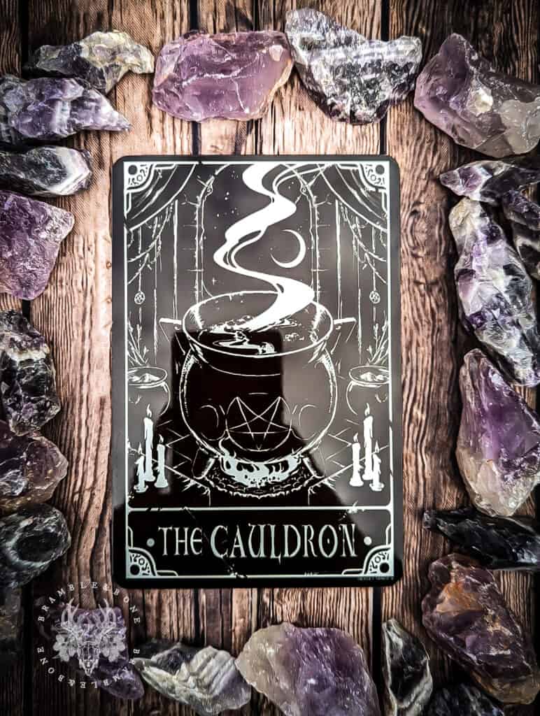 The Cauldron Tarot Card- A6 Tin Sign - Bramble & Bone