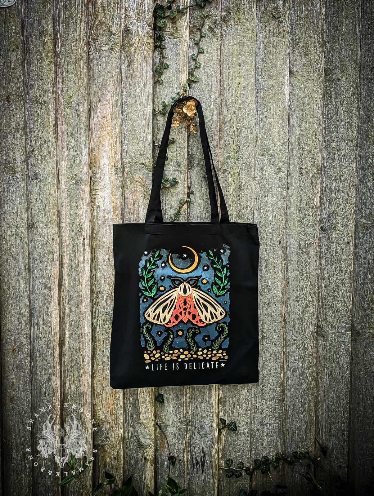 WZMPA Mothman Tote Bag - Reusable Grocery Bag With 3D Print, Waterproof Canvas, 39x34cm