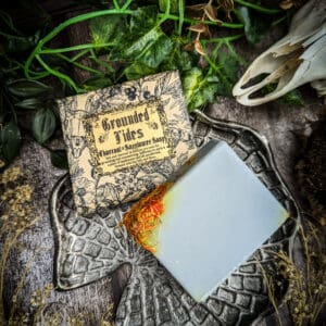 Grounded Tides Soap - Charcoal, Salt & Safflower with Sea Salt & Moss Scent