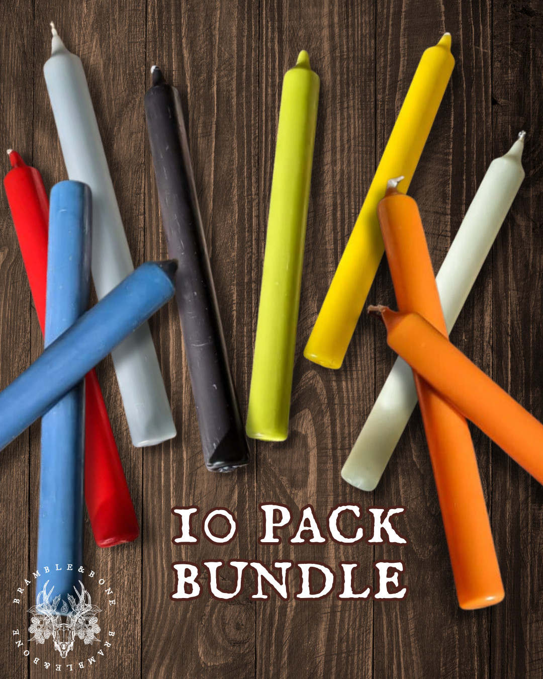 Multipack Candles Dinner Candle 10 Pack Bundle - Bramble & Bone